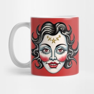 Vintage Flash Tattoo Witchy Woman Face Mug